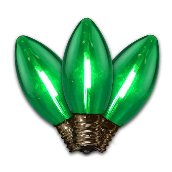 Holiday Bright Lights Holiday Bright Lights LED C9 Green 25 ct Replacement Christmas Lights, PK25 BU25FLDSC9-TGRA - main